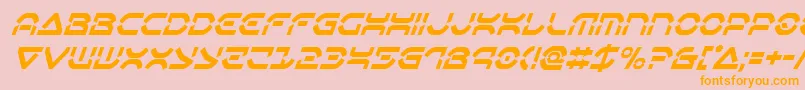 Oberondeuxcondital Font – Orange Fonts on Pink Background