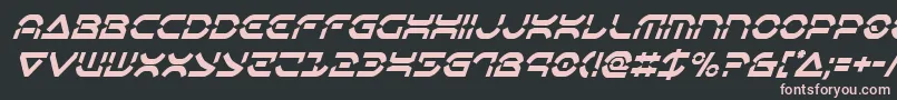 Шрифт Oberondeuxcondital – розовые шрифты на чёрном фоне