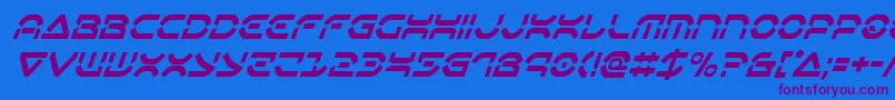 Шрифт Oberondeuxcondital – фиолетовые шрифты на синем фоне