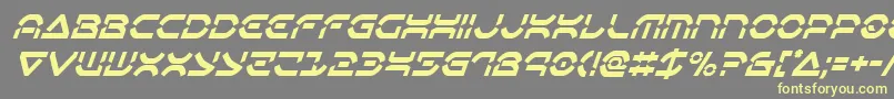 Шрифт Oberondeuxcondital – жёлтые шрифты на сером фоне