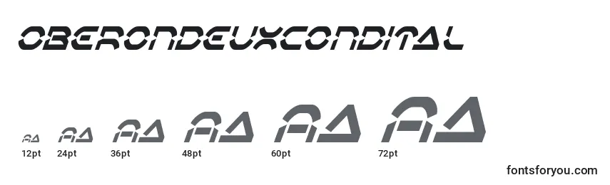 Oberondeuxcondital Font Sizes