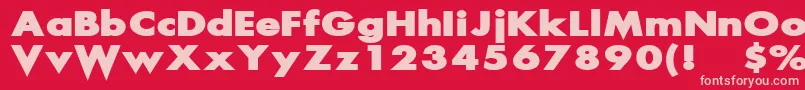 Scream Font – Pink Fonts on Red Background
