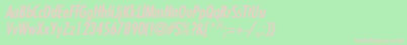 FairmontCondItalic Font – Pink Fonts on Green Background