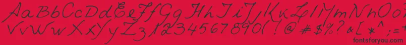VestraRegular Font – Black Fonts on Red Background