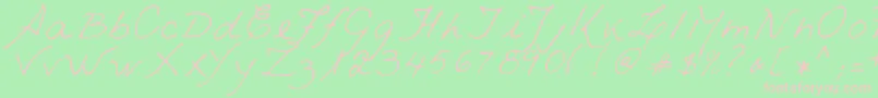 VestraRegular Font – Pink Fonts on Green Background