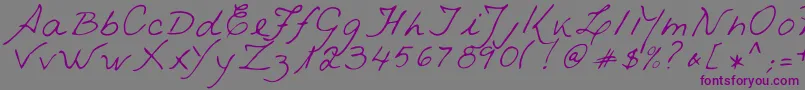 Police VestraRegular – polices violettes sur fond gris