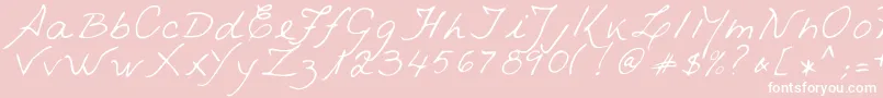 VestraRegular Font – White Fonts on Pink Background