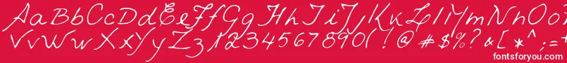 VestraRegular Font – White Fonts on Red Background