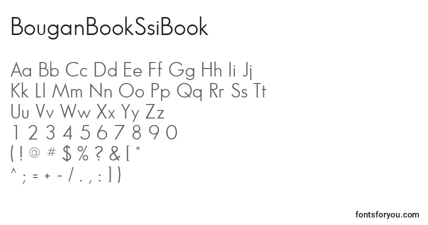Czcionka BouganBookSsiBook – alfabet, cyfry, specjalne znaki