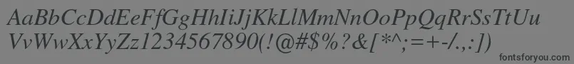 Nimbusromno9lRegita Font – Black Fonts on Gray Background