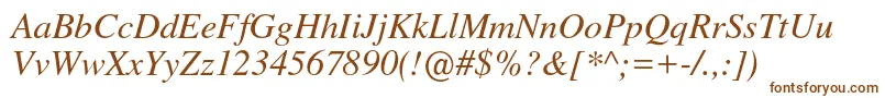 Nimbusromno9lRegita Font – Brown Fonts on White Background