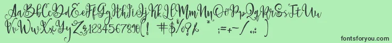 Шрифт ParadisoVintageDemo – чёрные шрифты на зелёном фоне
