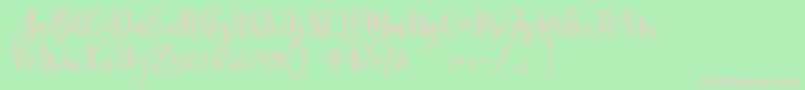 フォントParadisoVintageDemo – 緑の背景にピンクのフォント