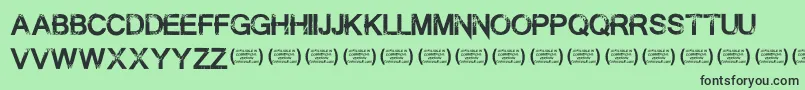 Шрифт SummontheexecutionerRegula – чёрные шрифты на зелёном фоне