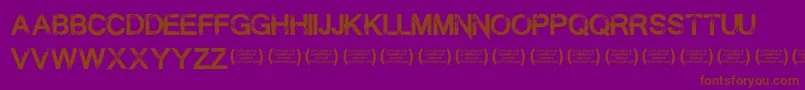SummontheexecutionerRegula-fontti – ruskeat fontit violetilla taustalla