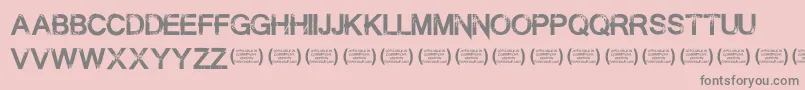 フォントSummontheexecutionerRegula – ピンクの背景に灰色の文字