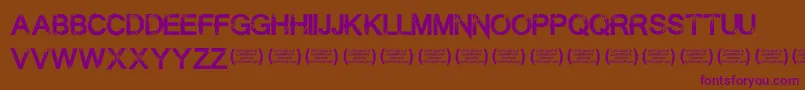 SummontheexecutionerRegula-fontti – violetit fontit ruskealla taustalla