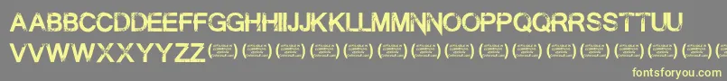 SummontheexecutionerRegula-fontti – keltaiset fontit harmaalla taustalla
