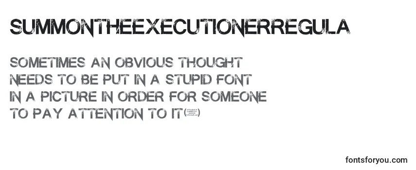 Review of the SummontheexecutionerRegula Font