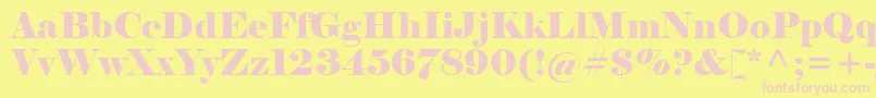 Elephnt Font – Pink Fonts on Yellow Background