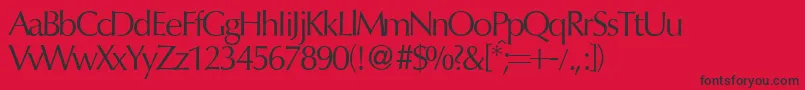 OptimumdbNormal Font – Black Fonts on Red Background