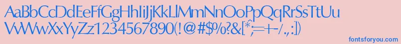 OptimumdbNormal Font – Blue Fonts on Pink Background