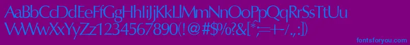 OptimumdbNormal Font – Blue Fonts on Purple Background