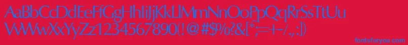 OptimumdbNormal Font – Blue Fonts on Red Background