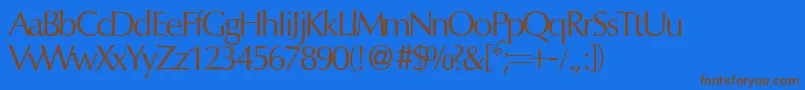 OptimumdbNormal Font – Brown Fonts on Blue Background