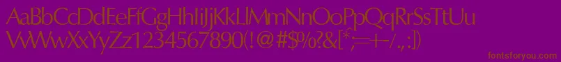 OptimumdbNormal Font – Brown Fonts on Purple Background