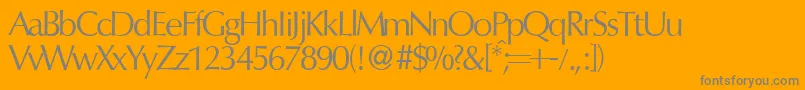 OptimumdbNormal Font – Gray Fonts on Orange Background