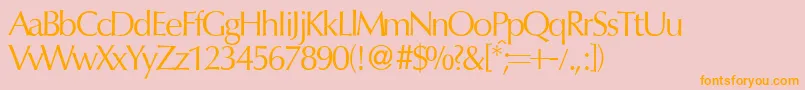 OptimumdbNormal Font – Orange Fonts on Pink Background