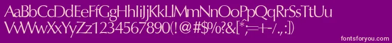 OptimumdbNormal Font – Pink Fonts on Purple Background