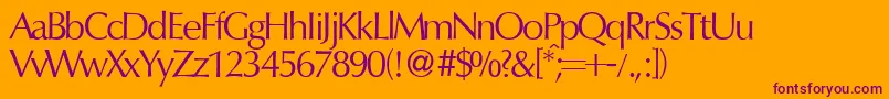 OptimumdbNormal Font – Purple Fonts on Orange Background