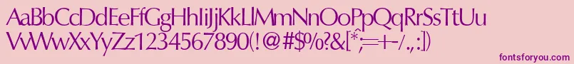 OptimumdbNormal Font – Purple Fonts on Pink Background