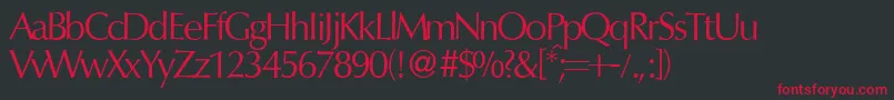 OptimumdbNormal Font – Red Fonts on Black Background