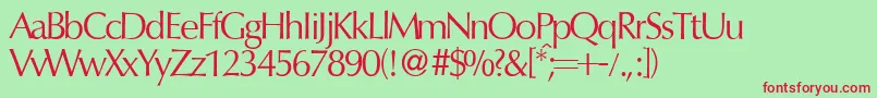 OptimumdbNormal Font – Red Fonts on Green Background