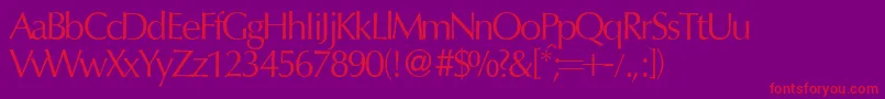 OptimumdbNormal Font – Red Fonts on Purple Background