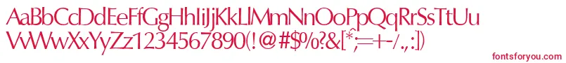 OptimumdbNormal Font – Red Fonts on White Background