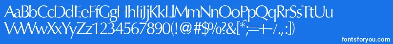 フォントOptimumdbNormal – 青い背景に白い文字