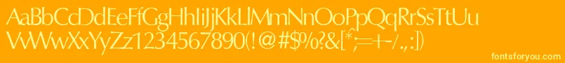 OptimumdbNormal Font – Yellow Fonts on Orange Background