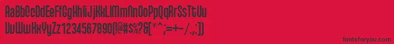 フォントQhytsdakx – 赤い背景に黒い文字