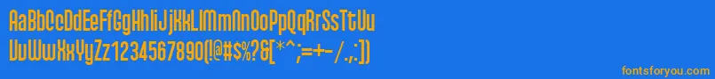 Qhytsdakx Font – Orange Fonts on Blue Background