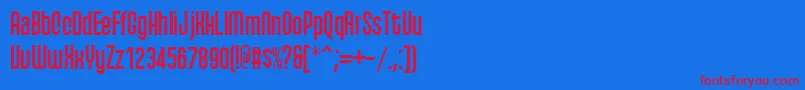 Qhytsdakx Font – Red Fonts on Blue Background