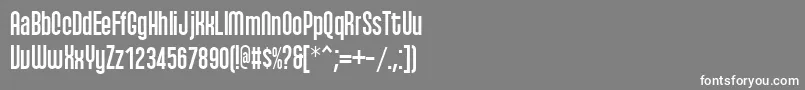 フォントQhytsdakx – 灰色の背景に白い文字