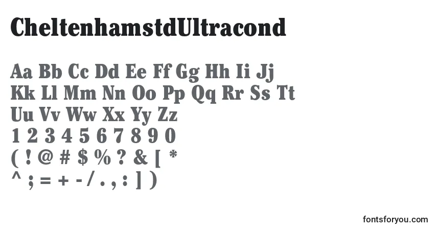 Шрифт CheltenhamstdUltracond – алфавит, цифры, специальные символы