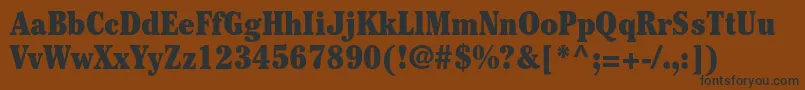 CheltenhamstdUltracond Font – Black Fonts on Brown Background