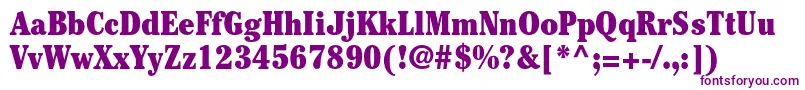 CheltenhamstdUltracond Font – Purple Fonts on White Background