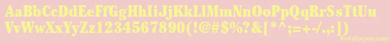 CheltenhamstdUltracond Font – Yellow Fonts on Pink Background