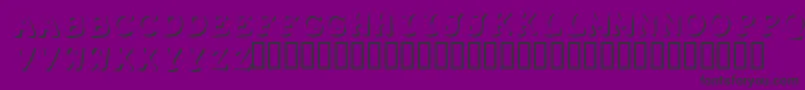 Shadowpuppets-Schriftart – Schwarze Schriften auf violettem Hintergrund